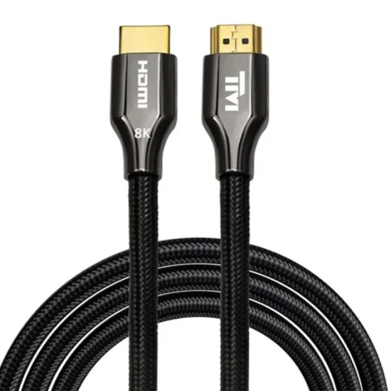 Twisted Minds Zinc Alloy 8K Hdmi Cable Braided Custom Resolution 8K/60Hz, 4K/120Hz/60Hz, Bandwidth 48Gbps - 1 M